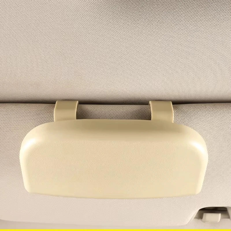 Boîte de Rangement pour Lunettes – Spéciale Voiture (Noir & Beige)
